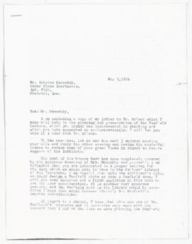 Correspondence regarding lectureships.