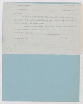 Letter to Adolf Meyer, August 5, 1912