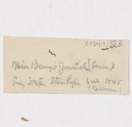 Cushing's notes