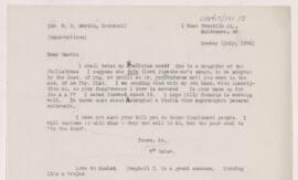 Letter to Charles Ferdinand Martin, July 1904