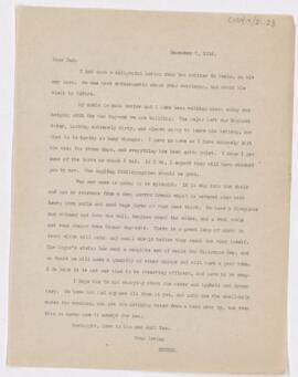 Letter to William Osler