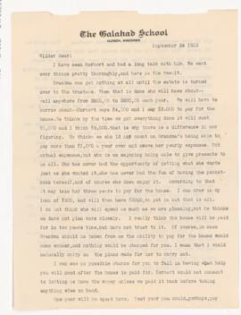 Correspondence from Jean Jefferson Penfield to Wilder Penfield