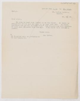 Letter to John George Adami, September 22, 1917