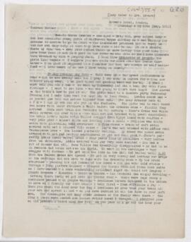 Letter to Mrs. John Revere, May 25-26, 1911
