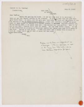 Letter to Harvey Cushing, July 25, 1903