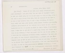 Letter to Arnold Carl Klebs, July 27, 1919