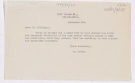 Letter to John S. Billings