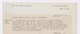 Letter to George Newman, March 5, 1919