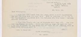 Letter to Edward Theodore Witington, August 30, 1919