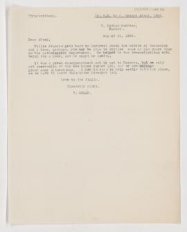 Letter to John George Adami, August 31, 1906