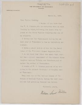 Letter to Harvey Cushing, March 31, 1926