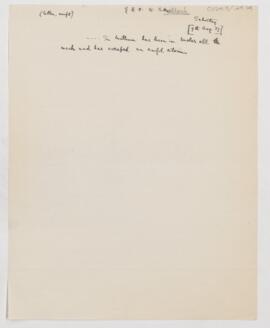 Letter to Thomas Archibald Malloch, August 4, 1917