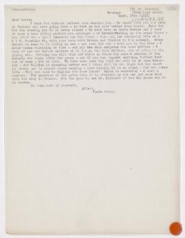 Letter to Harvey Cushing, September 17, 1917