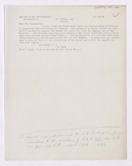 Letter to  Rockefeller, August 28, 1919