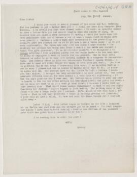 Letter to Susan Revere Chapin