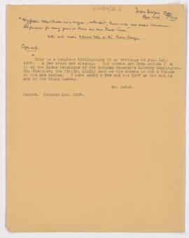 Osler's notes on his bibliography