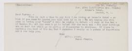 Letter to Harvey Cushing, November 20, 1917