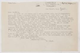 Letter to Edward A. Sharpey Schäfer, January 1, 1896
