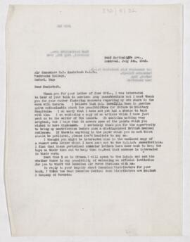 Copy of a letter to Dr. Macintosh from Dr. Griffith