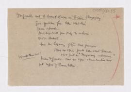 Cushing's notes on Revere Osler