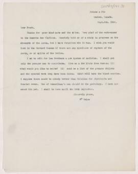 Letter to Joseph Hersey Pratt, September 6, 1904