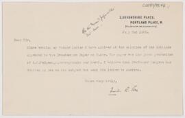 Letter to Harvey Cushing, July 2, 1920