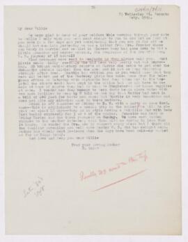 Letter to William Osler