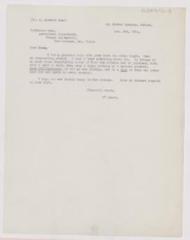 Letter to Robert Bennett Bean, January 3, 1911