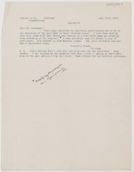 Letter to W.P. Courtney, January 31, 1898