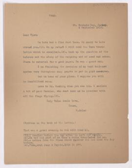 Letter to Henry Viets, September 4, 1919