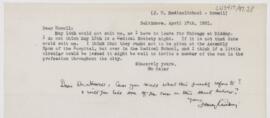 Letter to W.H. Howell, April 17, 1901