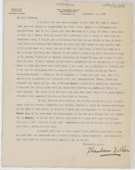 Letter to Harvey Cushing, September 11, 1925