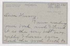 Letter to Harvey Cushing, July 7, 1925