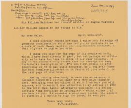 Letter to William Osler, April 16, 1897
