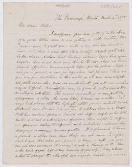 Letter to William Osler, March 4, 1875