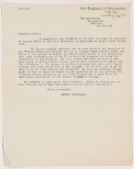 Letter to W.D. Halliburton, August 21, 1904