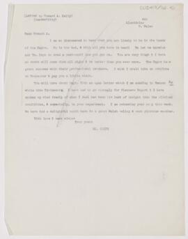 Letter to Howard Atwood Kelly, September 4, 1911