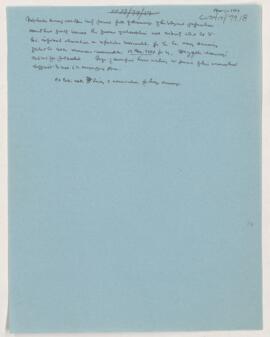 Cushing's notes, Osler notebooks, 1880s, November 13, 1883