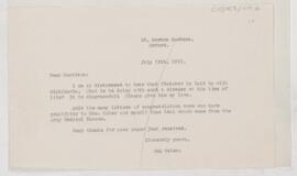 Letter to Fielding Hudson Garrison, July 11, 1912