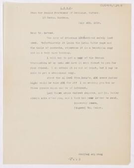 Letter to M. Sa'eed, July 4, 1919