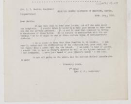 Letter to Charles Ferdinand Martin, January 20, 1913