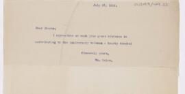 Letter to Henry Barton Jacobs, July 17, 1919