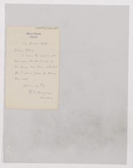 Letter to William Osler, June 19, 1918