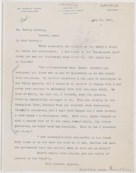 Letter to Harvey Cushing, May 19, 1920