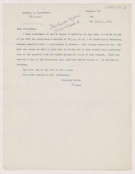 Letter to Russell H. Chittenden, July 9, 1904