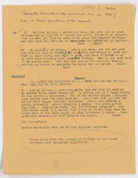Three notes from the Duchess of Suffolk to her house steward