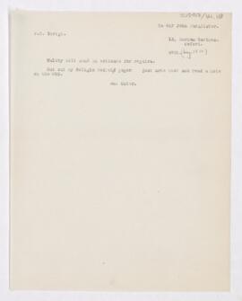 Letter to John Young Walker MacAlister, May 27, 1916