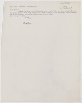 Letter to John H. Musser, February 11(?), 1893