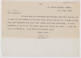 Letter to Campbell Palmer Howard, January 30, 1914