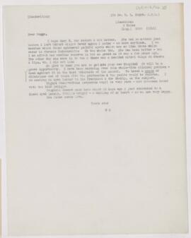 Letter to Thomas R. Boggs, August 26, 1911